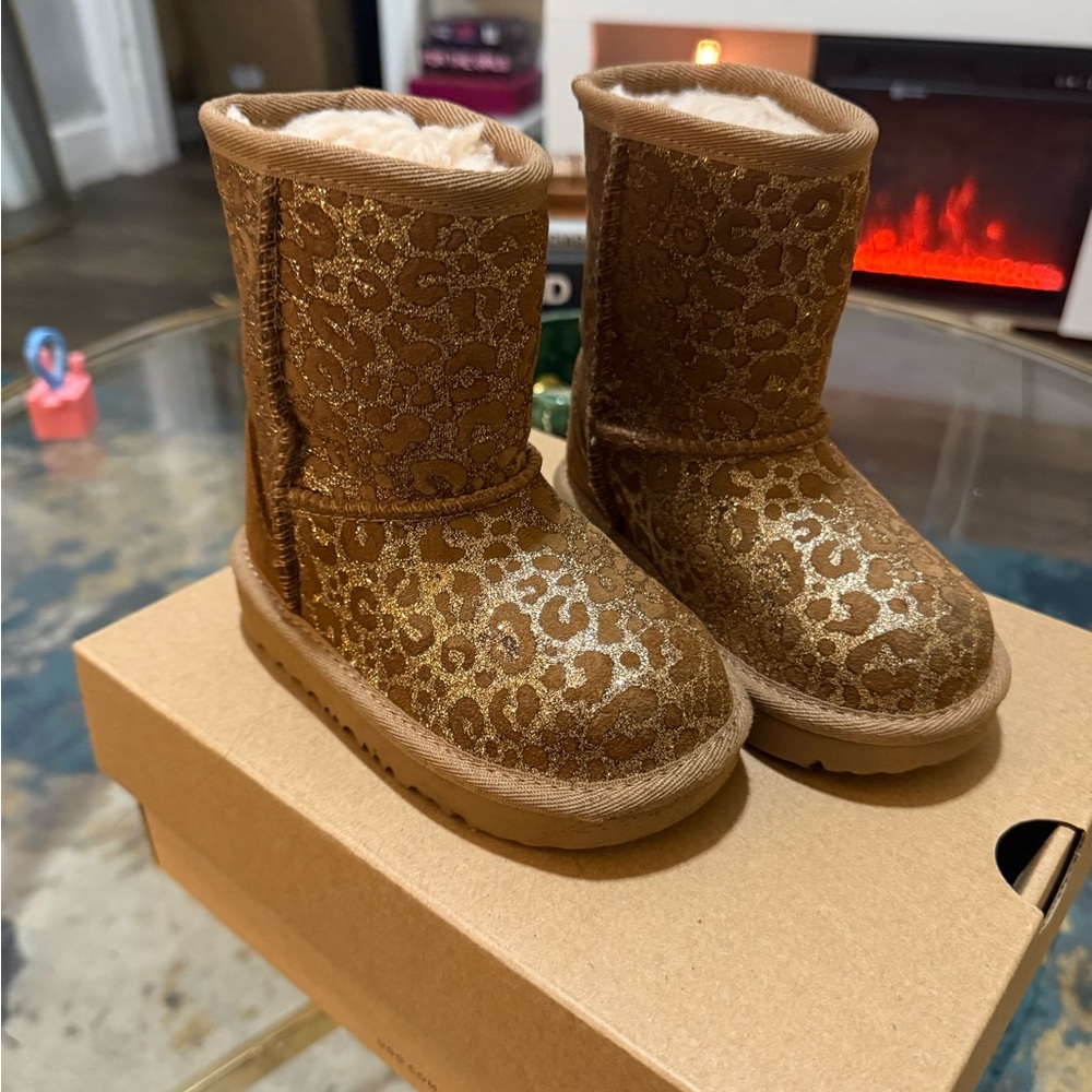 Ugg Glitter Leopard Print Boots